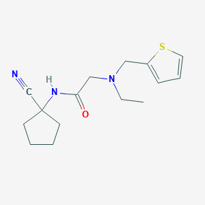 N-(1-cyanocyclopentyl)-2-{ethyl[(thiophen-2-yl)methyl]amino}acetamide