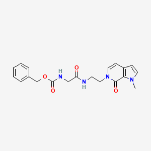 benzyl (2-((2-(1-methyl-7-oxo-1H-pyrrolo[2,3-c]pyridin-6(7H)-yl)ethyl)amino)-2-oxoethyl)carbamate