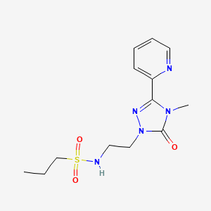N-(2-(4-methyl-5-oxo-3-(pyridin-2-yl)-4,5-dihydro-1H-1,2,4-triazol-1-yl)ethyl)propane-1-sulfonamide