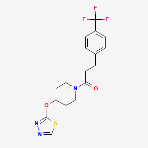 1-(4-((1,3,4-Thiadiazol-2-yl)oxy)piperidin-1-yl)-3-(4-(trifluoromethyl)phenyl)propan-1-one