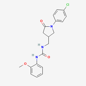 1-((1-(4-Chlorophenyl)-5-oxopyrrolidin-3-yl)methyl)-3-(2-methoxyphenyl)urea