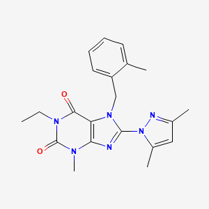 8-(3,5-dimethyl-1H-pyrazol-1-yl)-1-ethyl-3-methyl-7-(2-methylbenzyl)-1H-purine-2,6(3H,7H)-dione