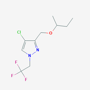 molecular formula C10H14ClF3N2O B2665060 3-(sec-butoxymethyl)-4-chloro-1-(2,2,2-trifluoroethyl)-1H-pyrazole CAS No. 1856031-12-3