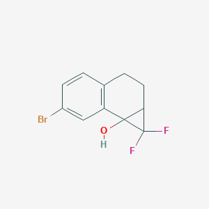 molecular formula C11H9BrF2O B2665069 6-Bromo-1,1-difluoro-2,3-dihydro-1aH-cyclopropa[a]naphthalen-7b-ol CAS No. 2344680-93-7