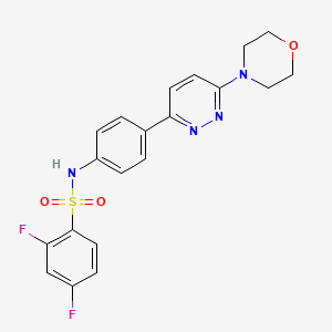 molecular formula C20H18F2N4O3S B2665070 2,4-difluoro-N-(4-(6-morpholinopyridazin-3-yl)phenyl)benzenesulfonamide CAS No. 1170504-39-8
