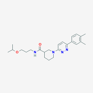 molecular formula C24H34N4O2 B2665078 1-(6-(3,4-dimethylphenyl)pyridazin-3-yl)-N-(3-isopropoxypropyl)piperidine-3-carboxamide CAS No. 1251594-95-2