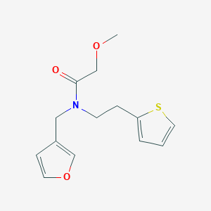 molecular formula C14H17NO3S B2665138 N-(furan-3-ylmethyl)-2-methoxy-N-(2-(thiophen-2-yl)ethyl)acetamide CAS No. 1428364-85-5