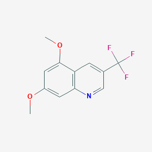 molecular formula C12H10F3NO2 B2665230 5,7-Dimethoxy-3-(trifluoromethyl)quinoline CAS No. 2344680-78-8