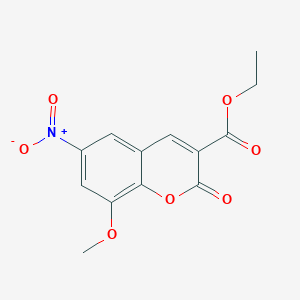molecular formula C13H11NO7 B2665267 ethyl 8-methoxy-6-nitro-2-oxo-2H-chromene-3-carboxylate CAS No. 81309-06-0