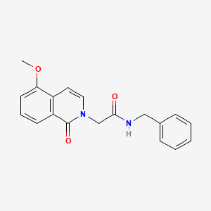 molecular formula C19H18N2O3 B2665300 N-benzyl-2-(5-methoxy-1-oxo-1,2-dihydroisoquinolin-2-yl)acetamide CAS No. 868223-67-0