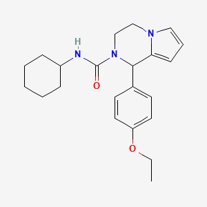 molecular formula C22H29N3O2 B2665322 N-cyclohexyl-1-(4-ethoxyphenyl)-1H,2H,3H,4H-pyrrolo[1,2-a]pyrazine-2-carboxamide CAS No. 900002-39-3