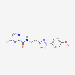 molecular formula C19H20N4O2S B2665330 N-{2-[2-(4-methoxyphenyl)-1,3-thiazol-4-yl]ethyl}-4,6-dimethylpyrimidine-2-carboxamide CAS No. 2415630-57-6