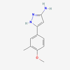 molecular formula C11H13N3O B2665356 3-(4-methoxy-3-methylphenyl)-1H-pyrazol-5-amine CAS No. 502132-37-8