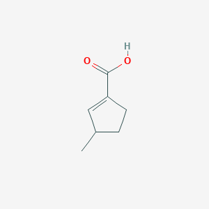 molecular formula C7H10O2 B2665402 3-Methylcyclopent-1-ene-1-carboxylic acid CAS No. 64229-92-1