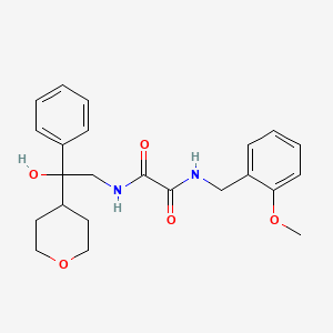 molecular formula C23H28N2O5 B2665416 N'-[2-hydroxy-2-(oxan-4-yl)-2-phenylethyl]-N-[(2-methoxyphenyl)methyl]ethanediamide CAS No. 2034449-64-2
