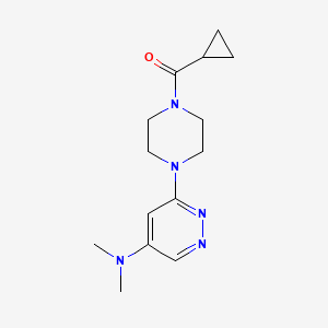 molecular formula C14H21N5O B2665429 6-(4-CYCLOPROPANECARBONYLPIPERAZIN-1-YL)-N,N-DIMETHYLPYRIDAZIN-4-AMINE CAS No. 1448037-74-8