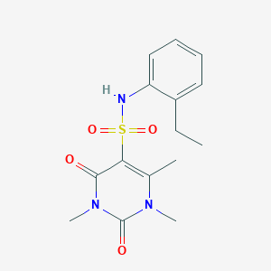 molecular formula C15H19N3O4S B2665447 N-(2-ethylphenyl)-1,3,4-trimethyl-2,6-dioxopyrimidine-5-sulfonamide CAS No. 893341-09-8
