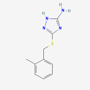 molecular formula C10H12N4S B2665457 3-[(2-methylbenzyl)sulfanyl]-1H-1,2,4-triazol-5-amine CAS No. 849524-40-9
