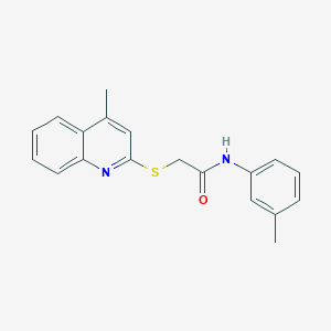 molecular formula C19H18N2OS B2665460 N-(3-METHYLPHENYL)-2-[(4-METHYLQUINOLIN-2-YL)SULFANYL]ACETAMIDE CAS No. 670255-16-0