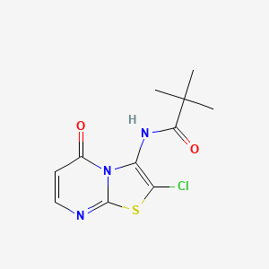 N-(2-chloro-5-oxo-5H-[1,3]thiazolo[3,2-a]pyrimidin-3-yl)-2,2-dimethylpropanamide