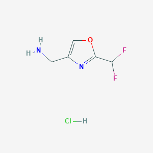 [2-(Difluoromethyl)-1,3-oxazol-4-yl]methanamine;hydrochloride