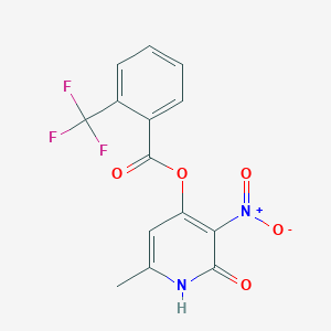 (6-methyl-3-nitro-2-oxo-1H-pyridin-4-yl) 2-(trifluoromethyl)benzoate