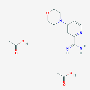4-(Morpholin-4-yl)pyridine-2-carboximidamide, bis(acetic acid)