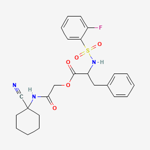 [(1-Cyanocyclohexyl)carbamoyl]methyl 2-(2-fluorobenzenesulfonamido)-3-phenylpropanoate