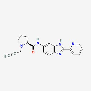 (2S)-1-(prop-2-yn-1-yl)-N-[2-(pyridin-2-yl)-1H-1,3-benzodiazol-5-yl]pyrrolidine-2-carboxamide