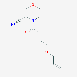 B2665522 4-[4-(Prop-2-en-1-yloxy)butanoyl]morpholine-3-carbonitrile CAS No. 1394793-89-5