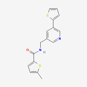 5-methyl-N-((5-(thiophen-2-yl)pyridin-3-yl)methyl)thiophene-2-carboxamide