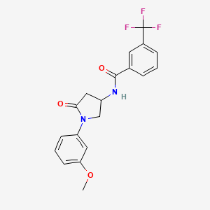 molecular formula C19H17F3N2O3 B2665531 N-(1-(3-methoxyphenyl)-5-oxopyrrolidin-3-yl)-3-(trifluoromethyl)benzamide CAS No. 905682-45-3