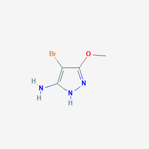 molecular formula C4H6BrN3O B2665532 4-Bromo-3-methoxy-1H-pyrazol-5-amine CAS No. 1934363-33-3