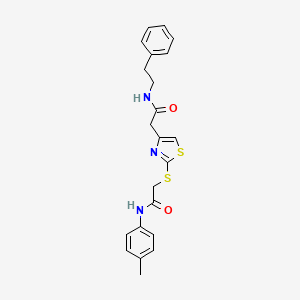 2-(2-((2-oxo-2-(p-tolylamino)ethyl)thio)thiazol-4-yl)-N-phenethylacetamide