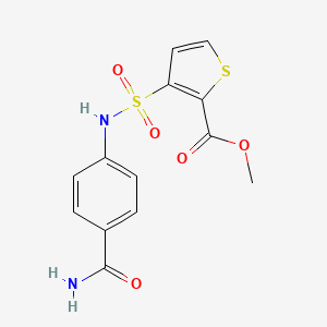 Methyl 3-({[4-(aminocarbonyl)phenyl]amino}sulfonyl)thiophene-2-carboxylate