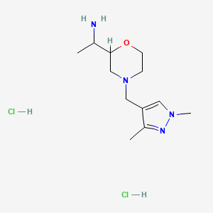 1-[4-[(1,3-Dimethylpyrazol-4-yl)methyl]morpholin-2-yl]ethanamine;dihydrochloride
