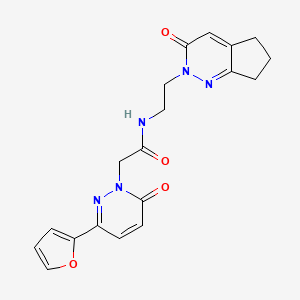 2-(3-(furan-2-yl)-6-oxopyridazin-1(6H)-yl)-N-(2-(3-oxo-3,5,6,7-tetrahydro-2H-cyclopenta[c]pyridazin-2-yl)ethyl)acetamide