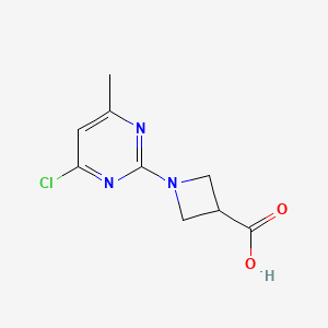 B2665555 1-(4-Chloro-6-methylpyrimidin-2-yl)azetidine-3-carboxylic acid CAS No. 1289385-54-1