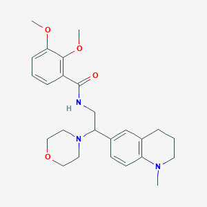 2,3-dimethoxy-N-(2-(1-methyl-1,2,3,4-tetrahydroquinolin-6-yl)-2-morpholinoethyl)benzamide