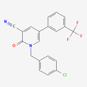 1-(4-Chlorobenzyl)-2-oxo-5-[3-(trifluoromethyl)phenyl]-1,2-dihydro-3-pyridinecarbonitrile
