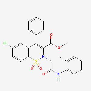 methyl 6-chloro-2-(2-oxo-2-(o-tolylamino)ethyl)-4-phenyl-2H-benzo[e][1,2]thiazine-3-carboxylate 1,1-dioxide