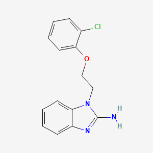 molecular formula C15H14ClN3O B2665571 1-[2-(2-Chloro-phenoxy)-ethyl]-1H-benzoimidazol-2-ylamine 