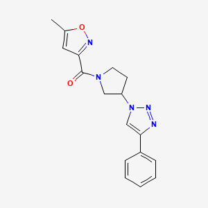 (5-methylisoxazol-3-yl)(3-(4-phenyl-1H-1,2,3-triazol-1-yl)pyrrolidin-1-yl)methanone
