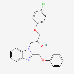3-(4-Chlorophenoxy)-1-[2-(phenoxymethyl)benzimidazolyl]propan-2-ol