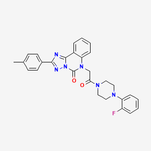 6-{2-[4-(2-fluorophenyl)piperazin-1-yl]-2-oxoethyl}-2-(4-methylphenyl)[1,2,4]triazolo[1,5-c]quinazolin-5(6H)-one