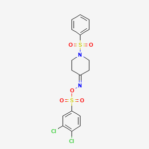 4-({[(3,4-Dichlorophenyl)sulfonyl]oxy}imino)-1-(phenylsulfonyl)piperidine
