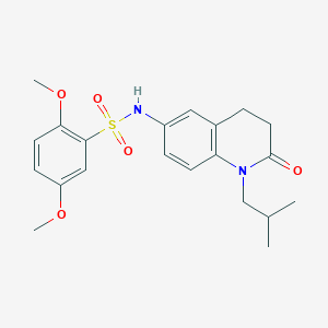 molecular formula C21H26N2O5S B2665581 N-(1-isobutyl-2-oxo-1,2,3,4-tetrahydroquinolin-6-yl)-2,5-dimethoxybenzenesulfonamide CAS No. 941906-59-8