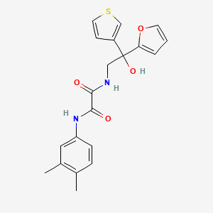 molecular formula C20H20N2O4S B2665584 N'-(3,4-dimethylphenyl)-N-[2-(furan-2-yl)-2-hydroxy-2-(thiophen-3-yl)ethyl]ethanediamide CAS No. 2034632-84-1
