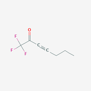 molecular formula C7H7F3O B026656 1,1,1-Trifluoro-3-heptyne-2-one CAS No. 105439-84-7