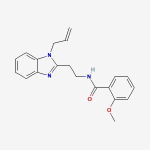molecular formula C20H21N3O2 B2665610 2-methoxy-N-{2-[1-(prop-2-en-1-yl)-1H-1,3-benzodiazol-2-yl]ethyl}benzamide CAS No. 850923-22-7